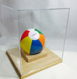Mini Acrylic Basketball Display case with Oak Base 100051