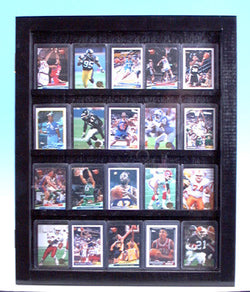 20 Baseball card displays case will hold 20 ungraded baseball cards Glossy Black 100094