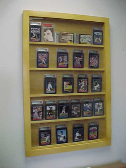 Glossy Golden oak 30 Graded card Baseball card displays case 100101