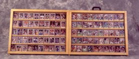 Full Tabletop baseball card display case / Golden Oak 100105