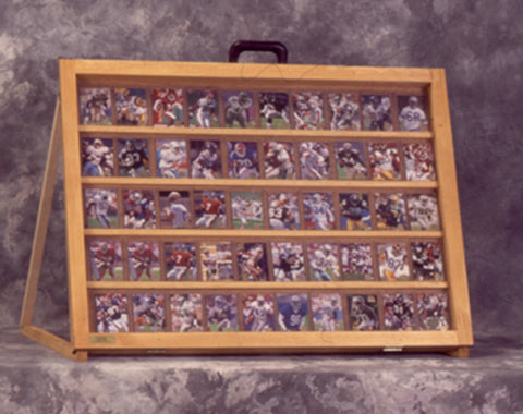 1/2 Tabletop baseball card display case / Golden Oak 100106