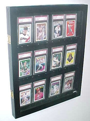12 Graded card Baseball card displays case will hold 12 graded baseball cards 100108