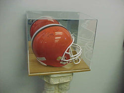 Football Helmet Display Case with Solid Oak Base 100117
