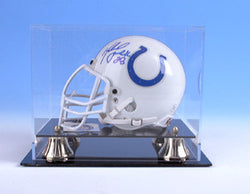 Mini Football Helmet Display case Black acrylic base 100119