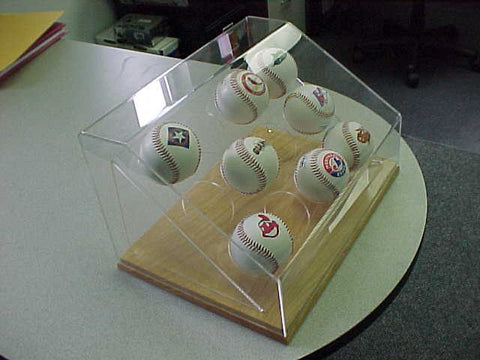 12 Oak Baseball Display Case 100130