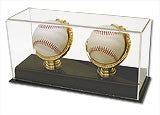 Double Baseball Gold Glove Display case 100138