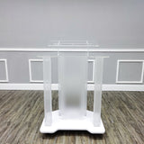 Acrylic Podium Wood Pulpit Large Lecterm for Church School Conference Plexiglass Events Hotel Party 10014