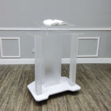 Acrylic Podium Wood Pulpit Large Lecterm for Church School Conference Plexiglass Events Hotel Party 10014