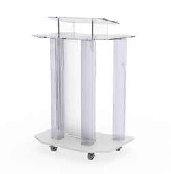 Acrylic Podium Wood Pulpit Large Lecterm for Church School Conference Plexiglass Events Hotel Party 10014