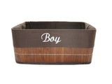 Laundry Hamper Bamboo Square Wicker Clothes Bin Basket Storage Bin Organizer-Boy Folding Basket 100204