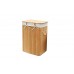 Set of 3 Laundry Hampers Bamboo Square Wicker Clothes Bin Baskets Storage Bin Organizers 100208