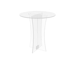 Clear transparent table breakfast coffee Plexiglass showcase round small desk