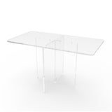 42”L x 24”W x 31”H Clear Acrylic Plexiglass Table Breakfast Table Communion Table Trade-Show Table 10033-2