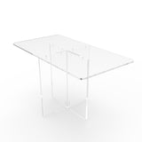42”L x 24”W x 31”H Clear Acrylic Plexiglass Table Breakfast Table Communion Table Trade-Show Table 10033-2