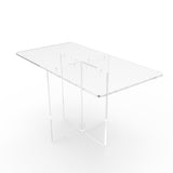 42”L x 24”W x 31”H Clear Acrylic Plexiglass Table Breakfast Table Communion Table Trade-Show Table 10033-2