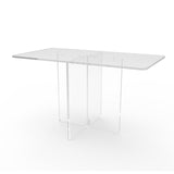 42”L x 24”W x 31”H Clear Acrylic Plexiglass Table Breakfast Table Communion Table Trade-Show Table 10033-2