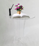 Clear Plexiglass Lucite Acrylic Round Dining/ Tradeshow Table
