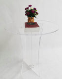 Clear Plexiglass Lucite Acrylic Round Dining/ Tradeshow Table