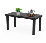 Black Coffee Table End SideTable Living Room Furniture Light Weight Willow Grain 10034