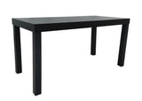 Black Coffee Table End SideTable Living Room Furniture Light Weight Willow Grain 10034