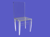 2 Chairs, Clear Acrlic Plexiglass Lucite Ghost Chairs 10035 3