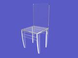 2 Chairs, Clear Acrlic Plexiglass Lucite Ghost Chairs 10035 3