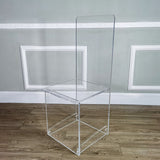 1pk, Clear Ghost Acrylic Chair 10035-3 H- ASSEMBLED 10035-3 H-ASSEMBLED