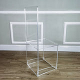 1pk, Clear Ghost Acrylic Chair 10035-3 H- ASSEMBLED 10035-3 H-ASSEMBLED