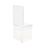 1pk, Clear Ghost Acrylic Chair 10035-3 H- ASSEMBLED 10035-3 H-ASSEMBLED