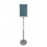 FixtureDisplays Floor Standing Signage Frame 11 x 17" Media Size With Mounting Plate for Sanitizer Dispenser 10050