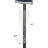 FixtureDisplays Floor Standing Signage Frame 11 x 17" Media Size With Mounting Plate for Sanitizer Dispenser 10050
