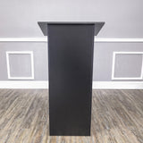 Black Wood Podium Church Pulpit School Lectern Conference Debate Stand23X12X44 10051-BLK