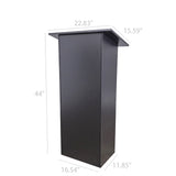 Black Wood Podium Church Pulpit School Lectern Conference Debate Stand23X12X44 10051-BLK