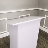 White Manufactured Wood Podium Church Pulpit School Lectern Conference Debate 10051-WHITE