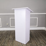 White Manufactured Wood Podium Church Pulpit School Lectern Conference Debate 10051-WHITE