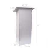 White Manufactured Wood Podium Church Pulpit School Lectern Conference Debate 10051-WHITE