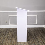 White Manufactured Wood Podium Church Pulpit School Lectern Conference Debate 10051-WHITE