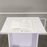 White Manufactured Wood Podium Church Pulpit School Lectern Conference Debate 10051-WHITE