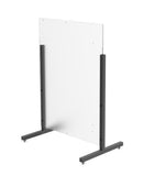 Acrylic Plexiglass Shield Sneeze Guard Floor Stand Landscape (32" Wide) or Portrait (24" Wide) Table