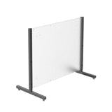 Acrylic Plexiglass Shield Sneeze Guard Floor Stand Landscape (32" Wide) or Portrait (24" Wide) Table