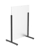 Acrylic Plexiglass Shield Sneeze Guard Floor Stand Landscape (32" Wide) or Portrait (24" Wide) Table