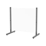 Sneeze Guard Countertop (25"Tall) or Floor (64" Tall), Mount Landscape (28" Wide) or Portrait (22" Wide) Adjustable Plexiglass Clear Acrylic with Metal Frame 10054+10076