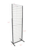 Metal Stand Gridwall Display Sturdy Metel Wire Merchandiser Rack Floor Stand Display for Apparel Bag