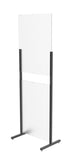 Acrylic Plexiglass Shield Sneeze Guard Floor Stand Landscape (32" Wide) or Portrait (24" Wide) Table
