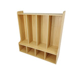 4-Section Kids School Coat Locker 41 X 13 X 43" with Bench and Cubbies, Backpack and Cubby Storage