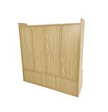 4-Section Kids School Coat Locker 41 X 13 X 43" with Bench and Cubbies, Backpack and Cubby Storage