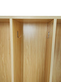 4-Section Kids School Coat Locker 41 X 13 X 43" with Bench and Cubbies, Backpack and Cubby Storage
