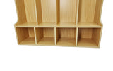 4-Section Kids School Coat Locker 41 X 13 X 43" with Bench and Cubbies, Backpack and Cubby Storage