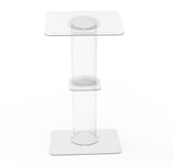 Clear Church Pulpit Event Lectern Plexiglass Acrylic Debate Podium School 1803-7 Clear