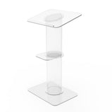 Clear Church Pulpit Event Lectern Plexiglass Acrylic Debate Podium School 1803-7 Clear